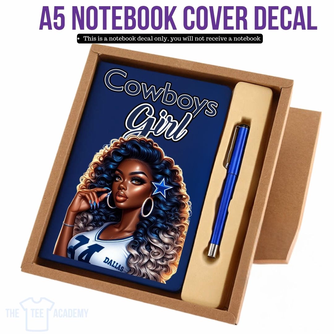 UV DTF Planner Cover Decal - Cowboys Girl