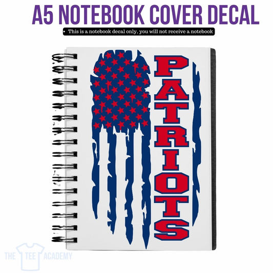 UV DTF Planner Cover Decal - Patriots Flag