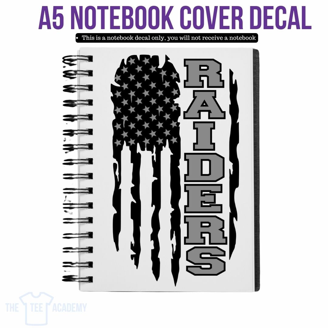 UV DTF Planner Cover Decal - Raiders Flag