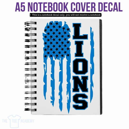 UV DTF Planner Cover Decal - Lions Flag