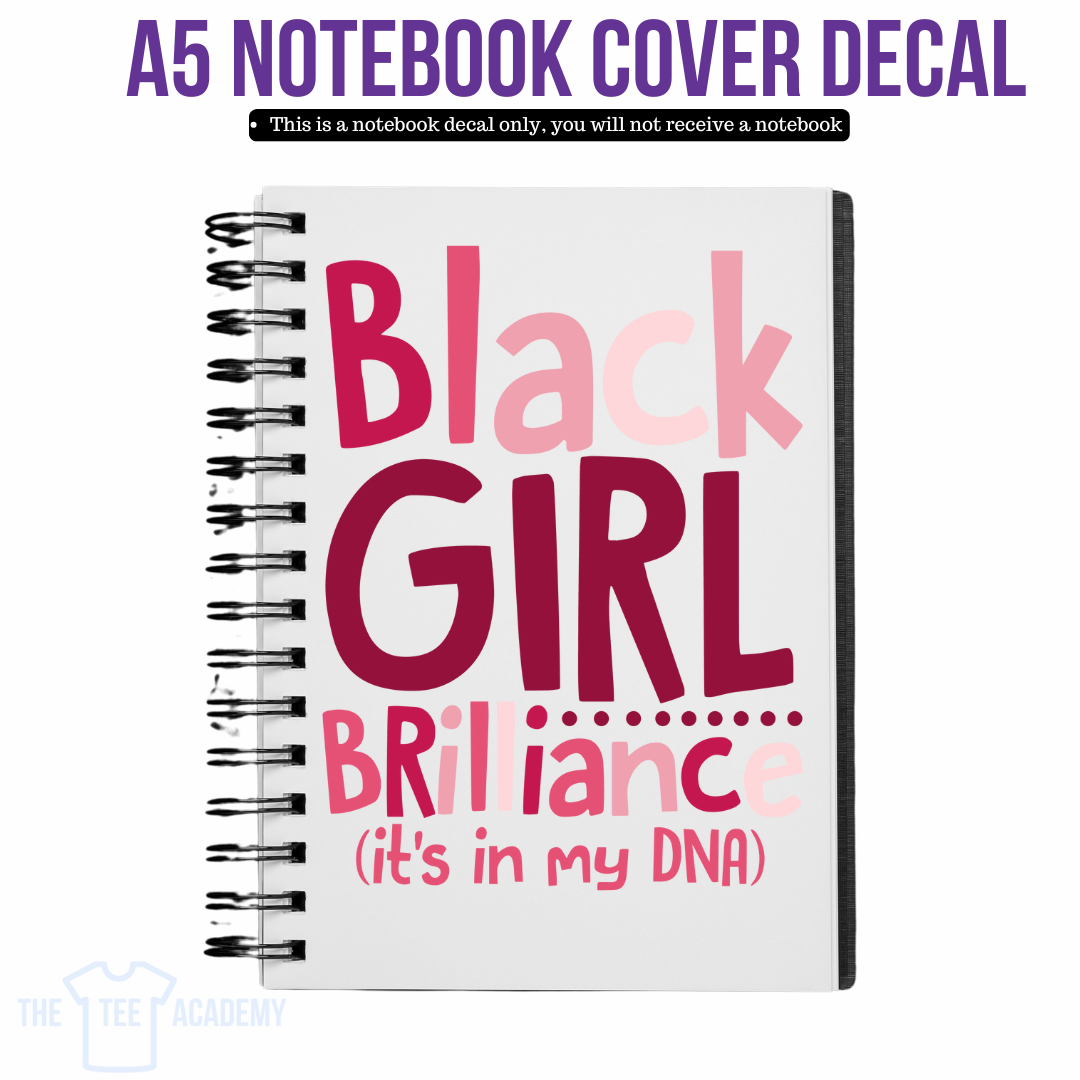 UV DTF Planner Cover Decal - Black Girl Brilliance