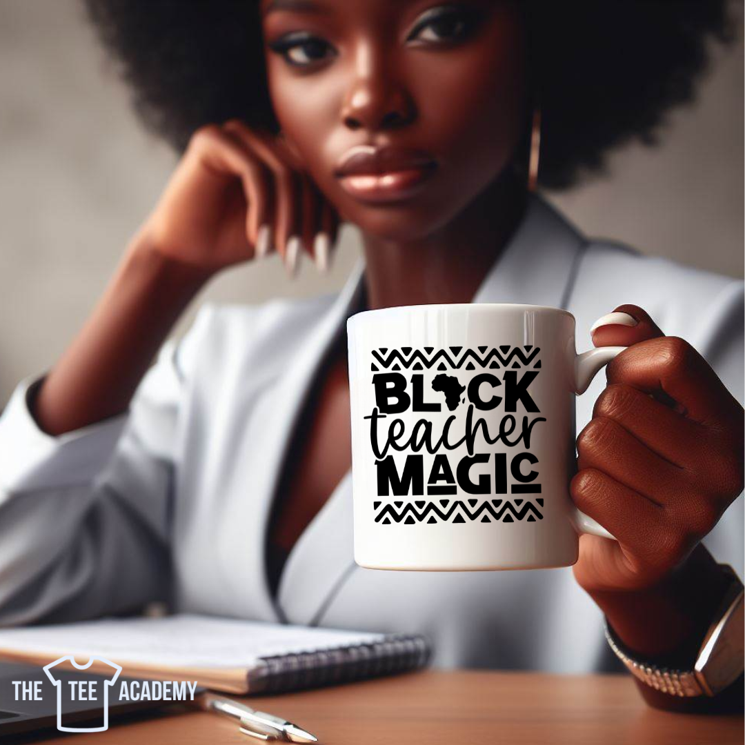 Black Teacher Magic -UV DTF Cup Decal