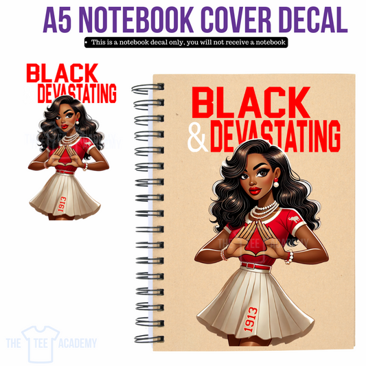 UV DTF Planner Cover Decal - Black & Devastating