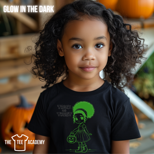 (Glow In The Dark) Trick or Treat Kids- Screen Print Transfer