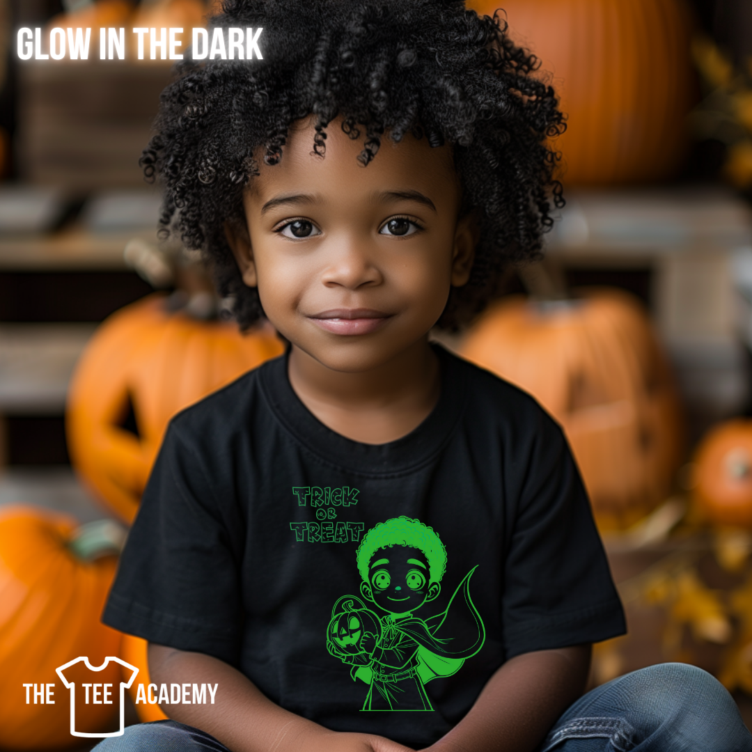 (Glow In The Dark) Trick or Treat Kids- Screen Print Transfer