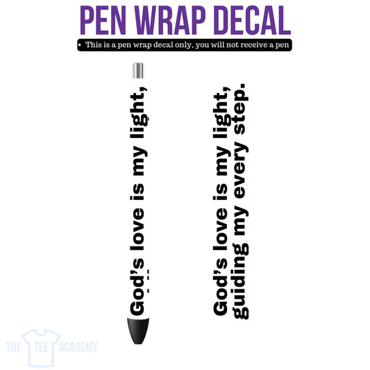 UV DTF Pen Wrap- God's Love Is Light