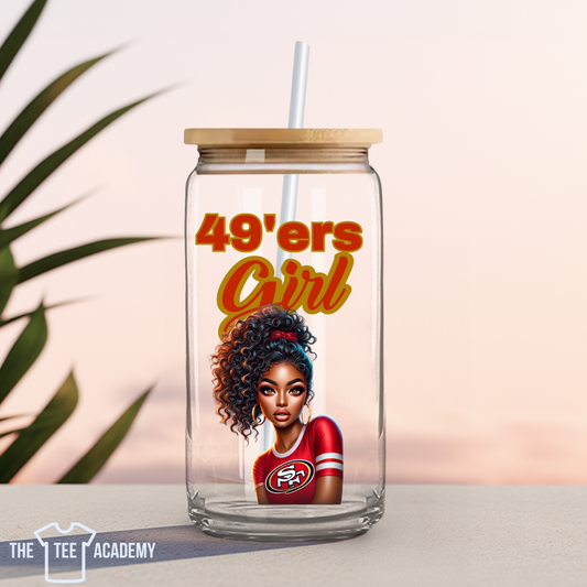 UV DTF Cup Decal- 49'ers Girl