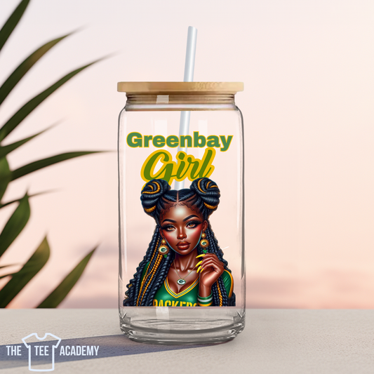 UV DTF Cup Decal- Greenbay Girl