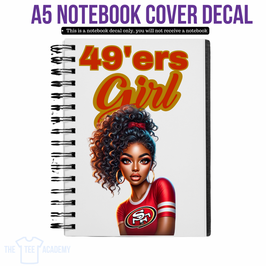 UV DTF Planner Cover Decal - 49'ers Girl