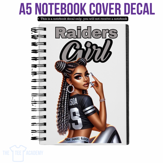 UV DTF Planner Cover Decal - Raiders Girl