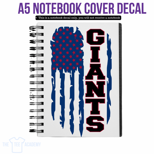 UV DTF Planner Cover Decal - Giants Flag