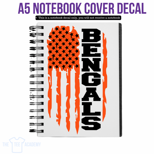 UV DTF Planner Cover Decal - Bengals Flag