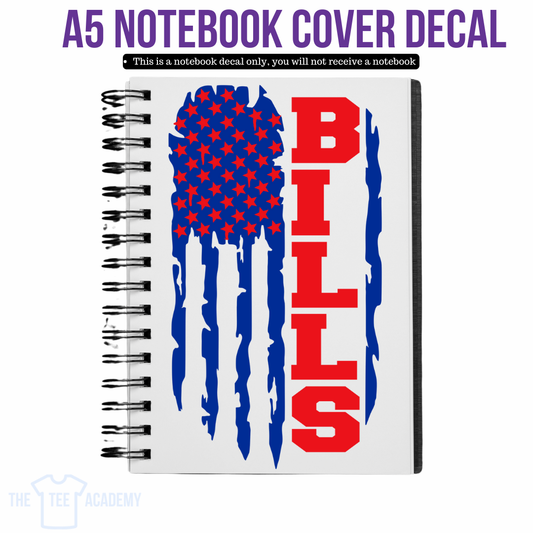 UV DTF Planner Cover Decal - Bills Flag