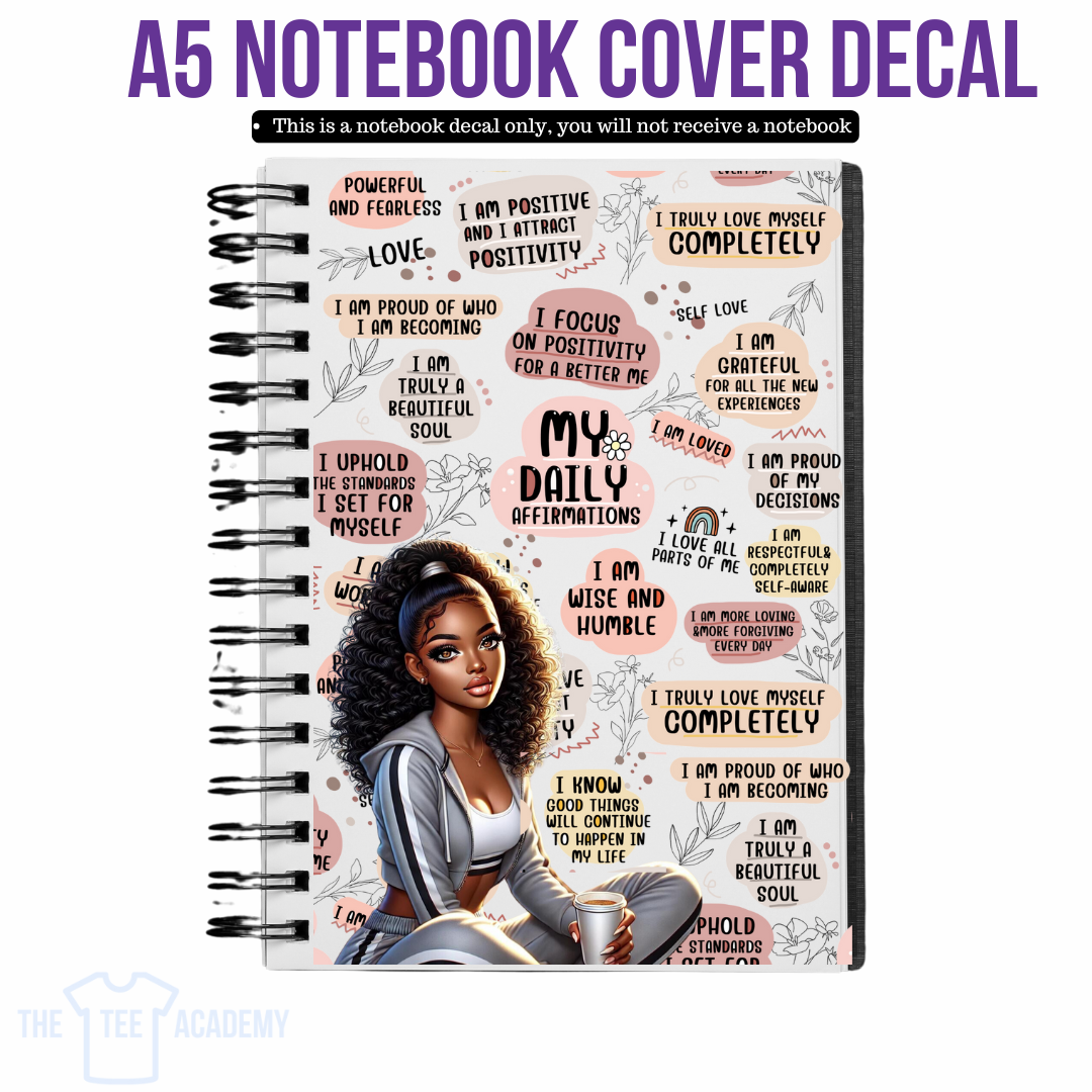 UV DTF Planner Cover Decal - My Daily Affirmations