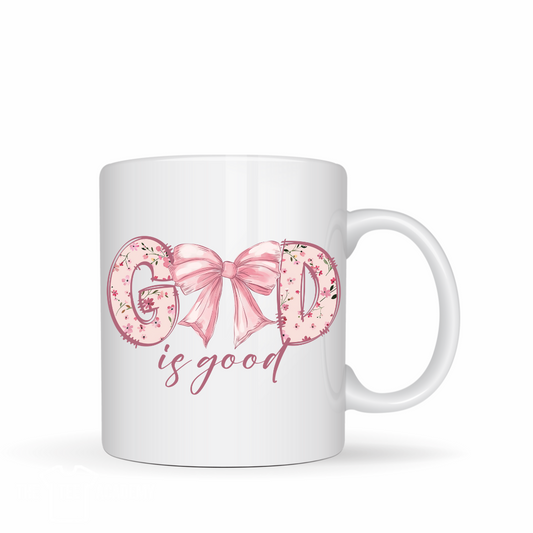 God Is Good (Ribbon)- UV DTF Cup Decal