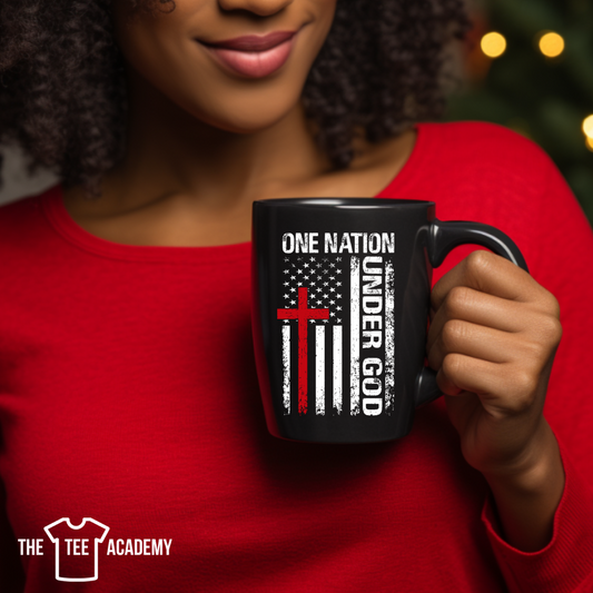 UV DTF Cup Decal- One Nation, Under God