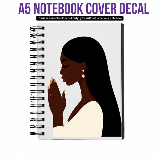 UV DTF Planner Cover Decal - (minimalist) Chocolate Praying Woman