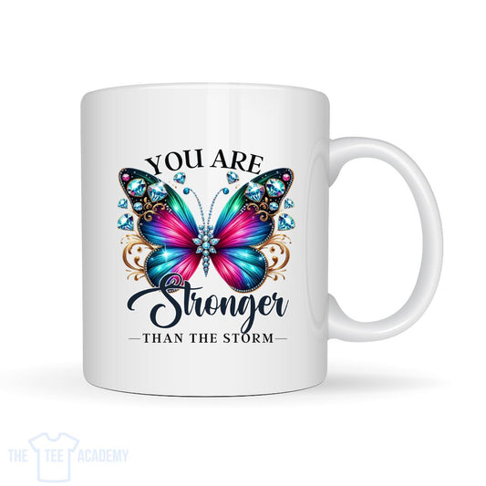 UV DTF Cup Decal- (Butterfly) Stronger Than The Storm