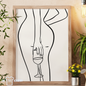 (Sketch Art) Silhouette Wine Down- Screen Print Transfer