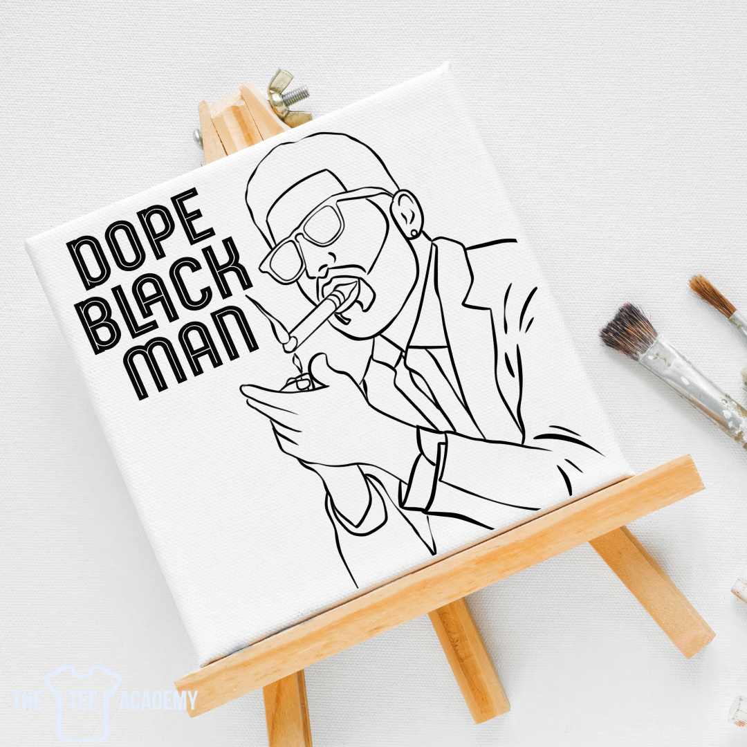 (Sketch Art) Dope Black Man- Screen Print Transfer