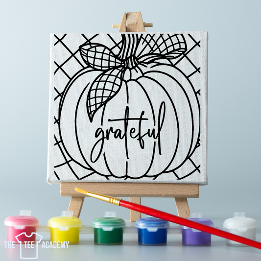 (Sketch Art) Grateful Pumpkin- Screen Print Transfer