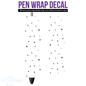 UV DTF Pen Wrap- Black Stars