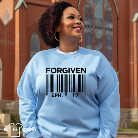 Forgiven Barcode- Screen Print Transfer