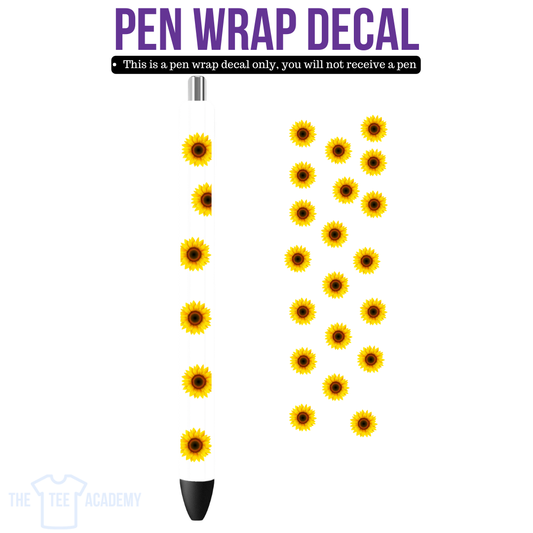 UV DTF Pen Wrap- Sunflowers