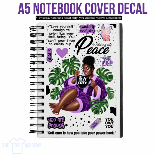 UV DTF Planner Cover Decal - (Purple) Goals and Selfcare