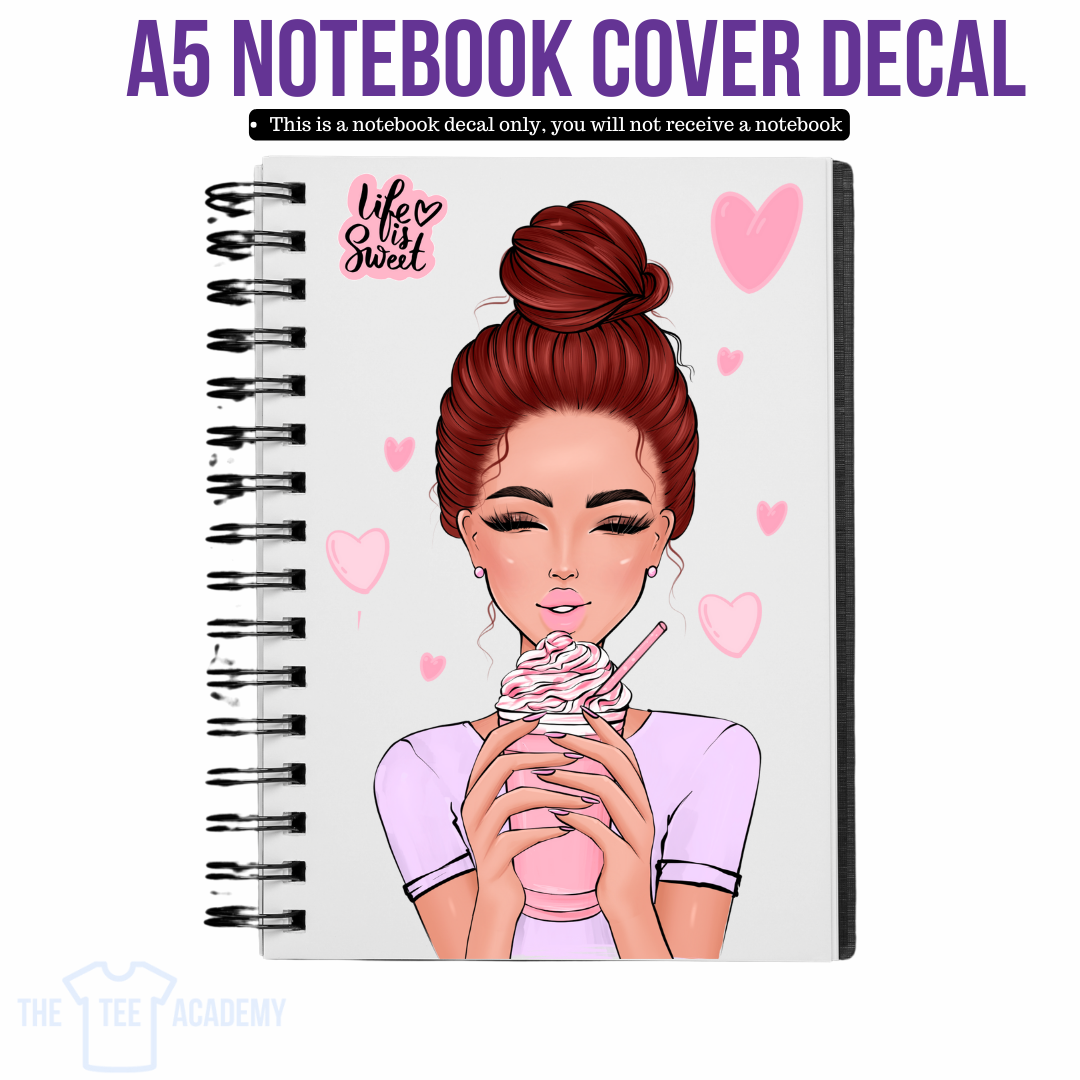 UV DTF Planner Cover Decal -Life Is Sweet