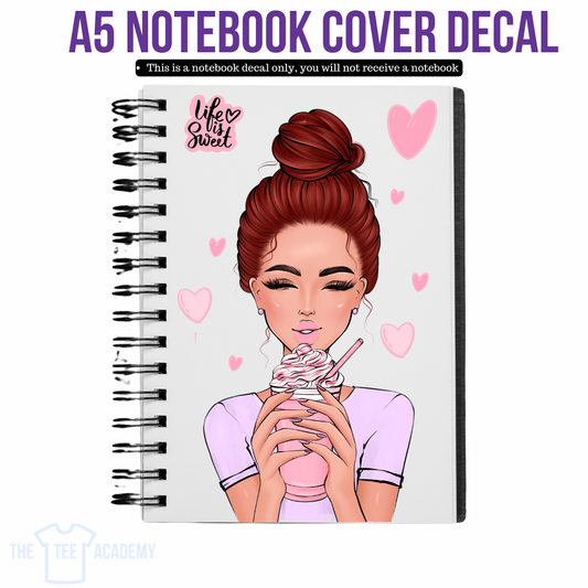 UV DTF Planner Cover Decal -Life Is Sweet