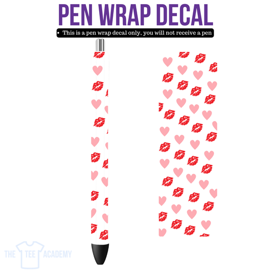 UV DTF Pen Wrap- Pink&Red Lips