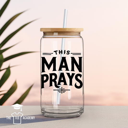 UV DTF Cup Decal- This Man Prays