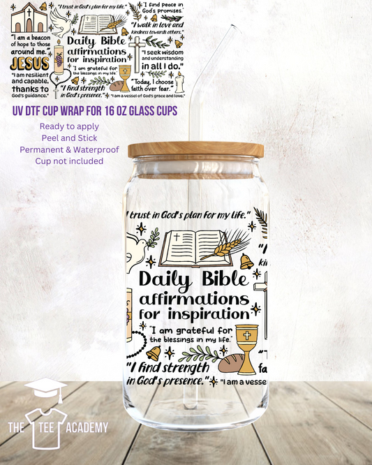 UV DTF Cup Wrap- Daily Bible Affirmations