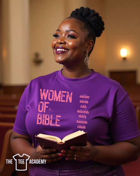 (Pink) Women of the Bible- Screen Print Transfer