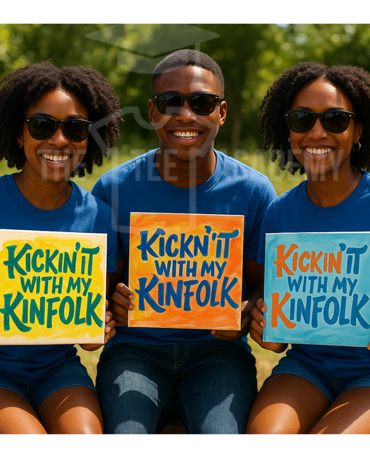 (Sketch) Kickin' It With My Kinfolk- Screen Print Transfer