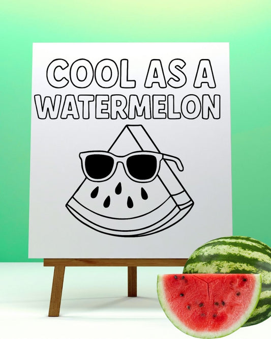 (Sketch Art) Cool As A Watermelon-Screen Print Transfer