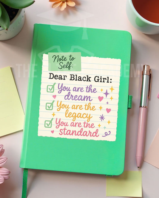 UV DTF Planner Cover Decal- Note To Self