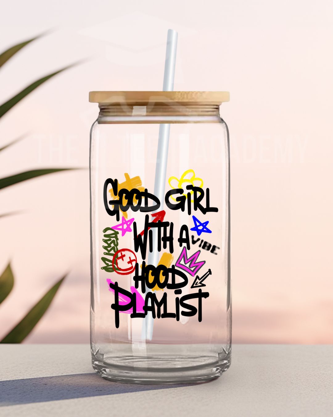 UV DTF Cup Decal - Good Girl, Hood Playlist