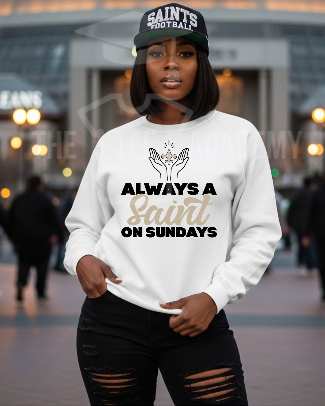 Always A Saint On Sundays- Matte Clear Film Screen Print Transfer