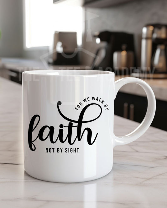 UV DTF Cup Decal - For We Walk By Faith