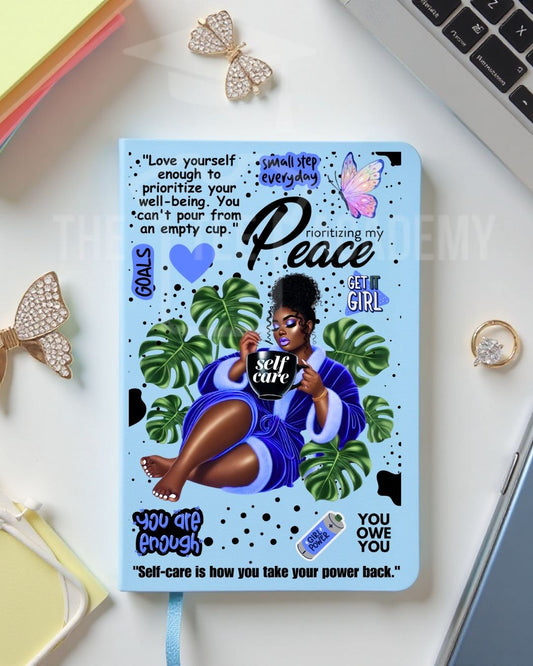UV DTF Planner Cover Decal- (Blue) Self Love Baddie