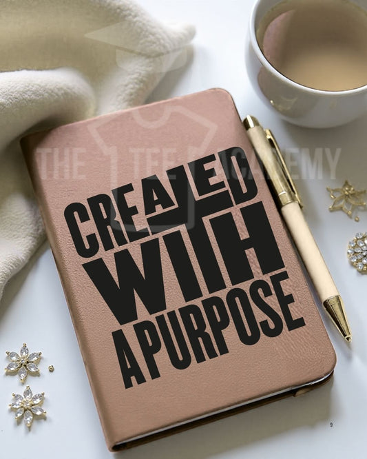 UV DTF Planner Cover Decal- (New) Created With A Purpose