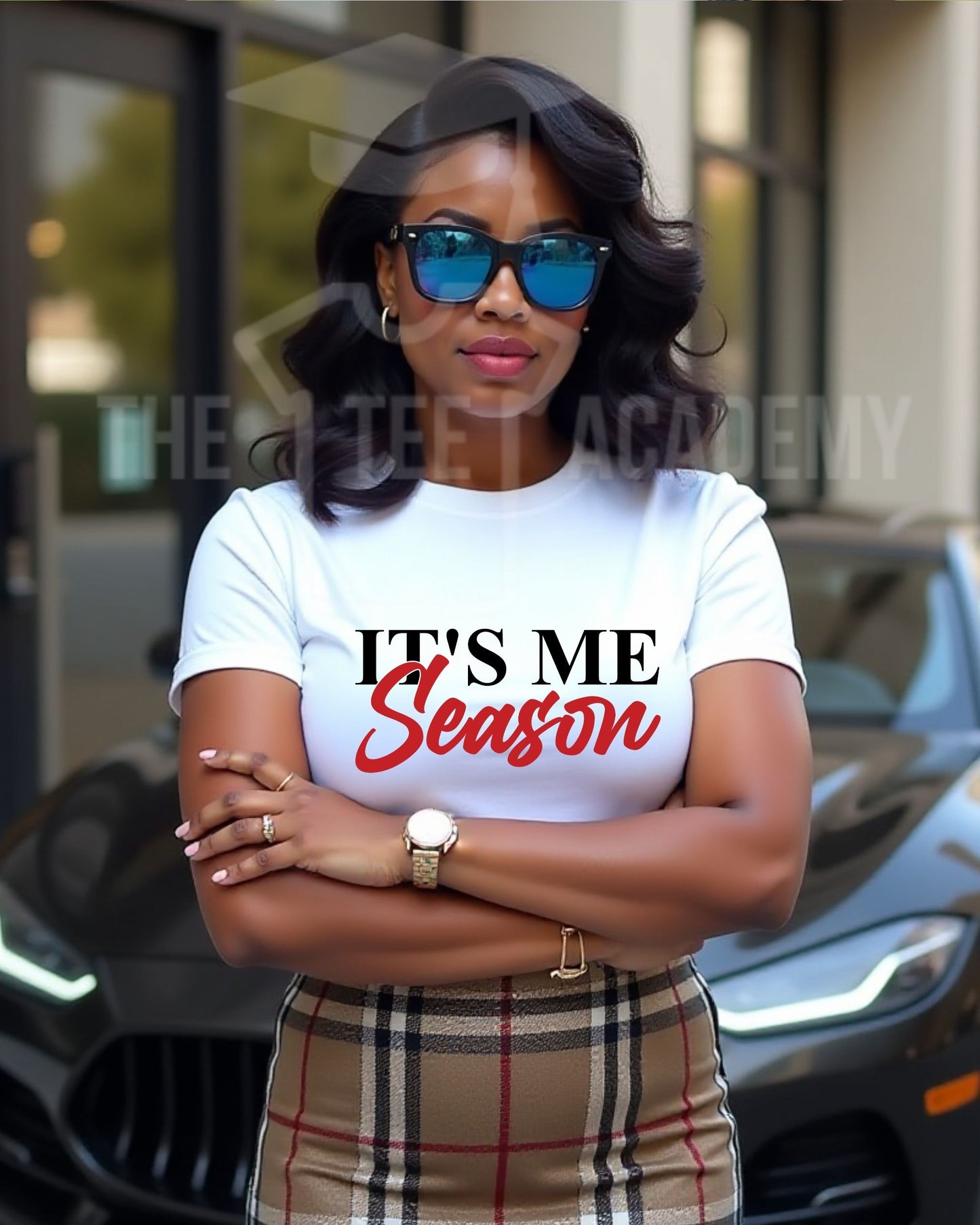 (Red) It's Me Season-Matte Clear Film Screen Print Transfer