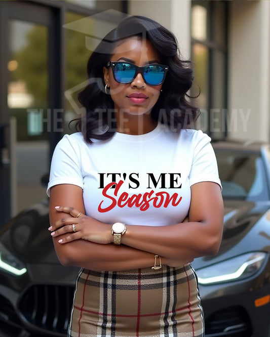 (Red) It's Me Season-Matte Clear Film Screen Print Transfer
