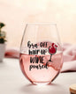 UV DTF Cup Decal - Hair Up, Wine Poured