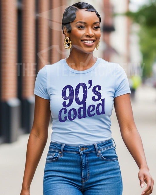 90's Coded- Screen Print Transfer