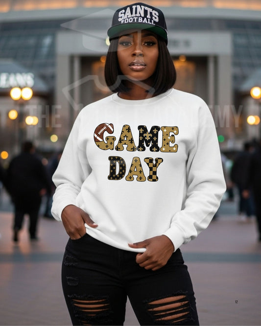 (Black & Gold) Game Day- Matte Clear Film Screen Print Transfer