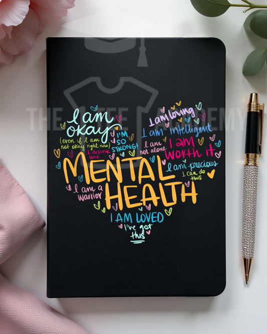 UV DTF Planner Cover Decal- Mental Health Heart
