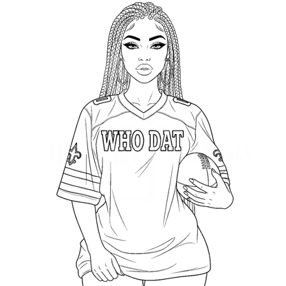 (SUBLIMATION) Sketch Transfer- Saints Baddie
